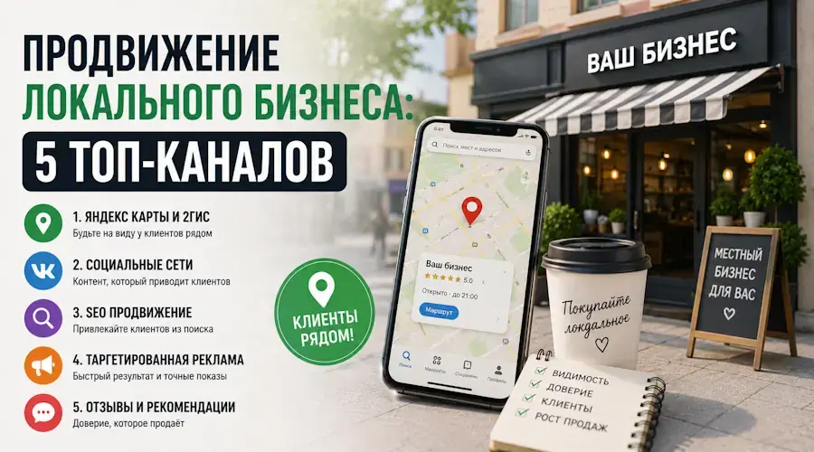 Продвижение локального бизнеса: 5 ТОП-каналов