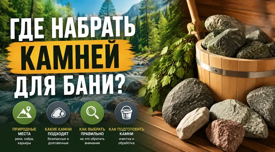 Где набрать камней для бани?
