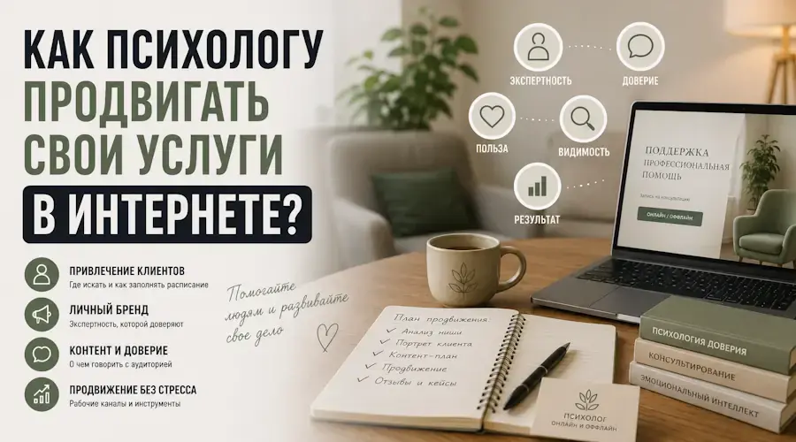 Как психологу продвигать свои услуги в интернете?