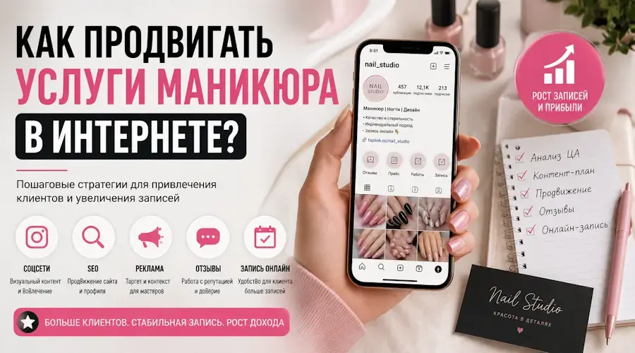 Как продвигать услуги маникюра в интернете? Актуальное.