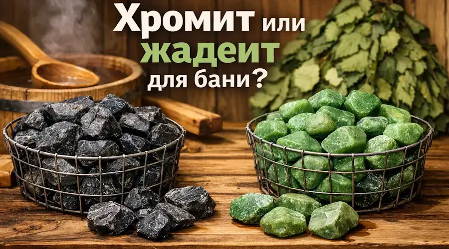 Жадеит или хромит для бани: что лучше?