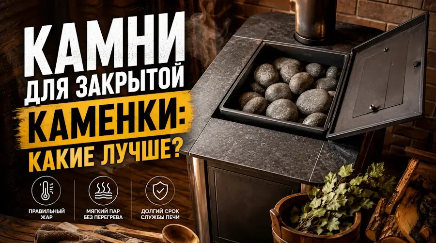 Камни для закрытой каменки: какие лучше выбрать для бани?