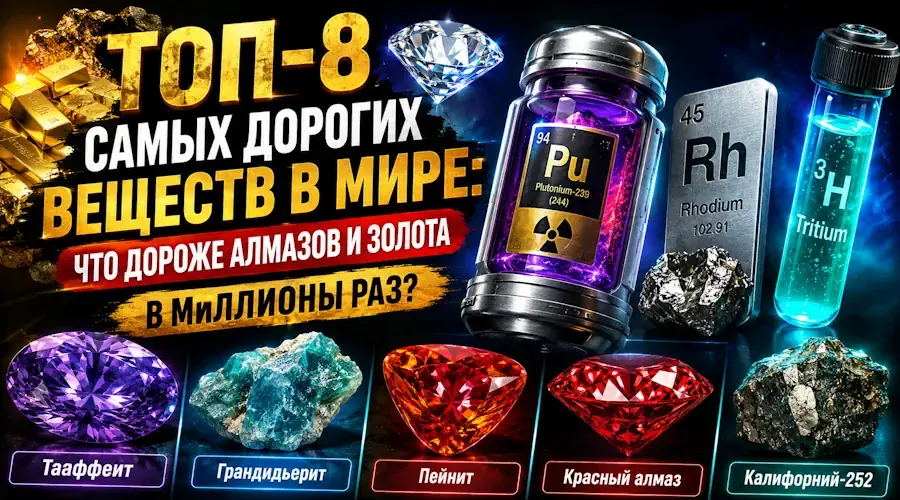 Топ-8 самых дорогих веществ в мире: Что дороже алмазов и золота в миллионы раз?