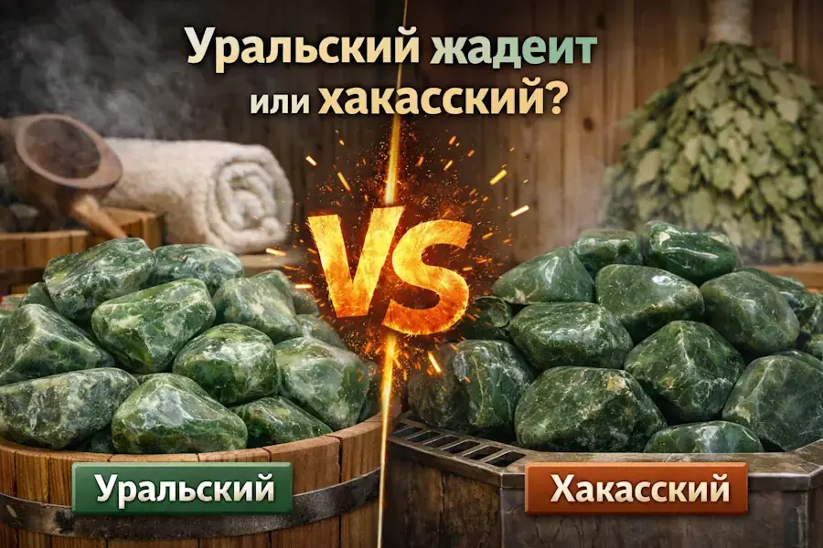 Жадеит уральский или хакасский: какой лучше для бани?